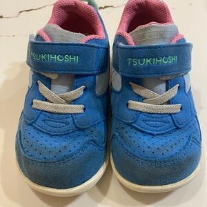 Tsukihoshi Blue Sneakers with Pink Accents